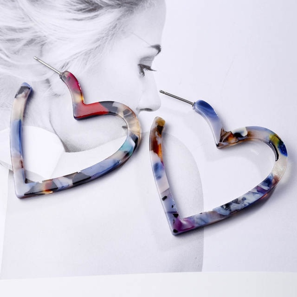 Host Pick!!! Colorful Heart Earrings
